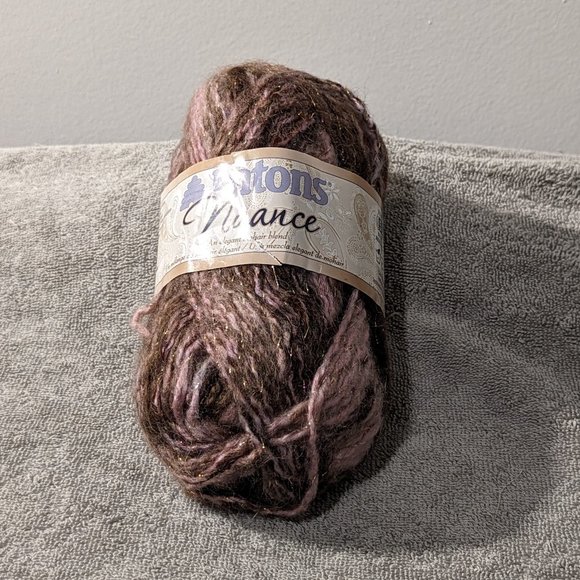 YARN Sparkly Soft Pink Brown Cedar Rose Patons Nuance DISCONTINUED FULL SKEIN - Picture 1 of 4